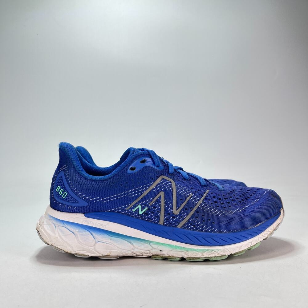 New Balance Fresh Foam X 860v13 Blue White Lace Up Running Shoes Men's Size 8.5